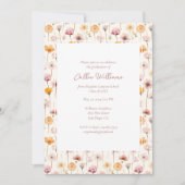 Boho Floral Watercolor Wildblumen Abschluss Einladung (Vorderseite)