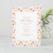 Boho Floral Watercolor Wildblumen Abschluss Einladung (Stehend Vorderseite)