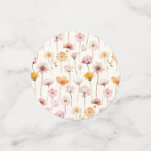 Boho Floral Watercolor Wildblumen Abschluss Konfetti (Klein Vorderseite)