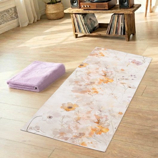 Boho Floral Watercolor  Yogamatte