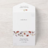 Boho Floral Wedding All In One Einladung (Außenbereich)