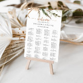 Boho Floral Wedding Alphabetitical Seating Chart Poster