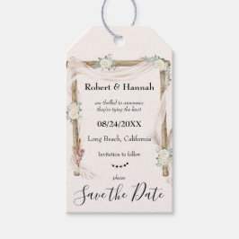 Boho Floral Wedding Arch Save the Date Einzigartig Geschenkanhänger