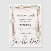 Boho Floral Wedding Arch Save the Date Magnet (Vorderseite)