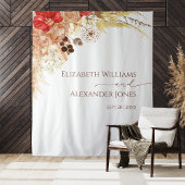 Boho Floral Wedding Backdrop | Terracotta Wandteppich