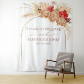 Boho Floral Wedding Backdrop | Terracotta Wandteppich (Beispiel)