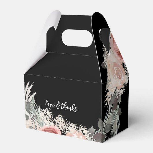 Boho Floral Wedding Box Geschenkboxen Geschenkschachtel (Rückseite)