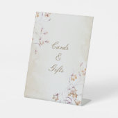 Boho Floral Wedding Cards and Gifts Table Sign Sockelschild (Vorderseite)