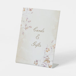 Boho Floral Wedding Cards and Gifts Table Sign Sockelschild