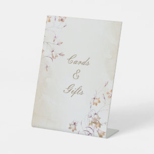 Boho Floral Wedding Cards and Gifts Table Sign Sockelschild