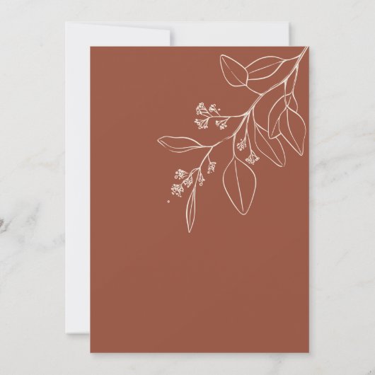 Boho Floral Wedding Chart Cards Einladung (Rückseite)