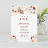 Boho Floral Wedding Charts Einladung (Stehend Vorderseite)