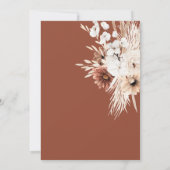 Boho Floral Wedding Charts Einladung (Rückseite)