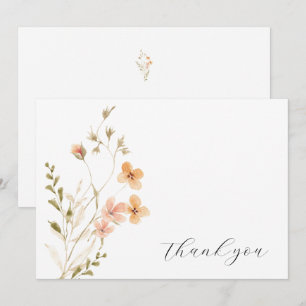 Boho Floral Wedding Danke-Card Dankeskarte
