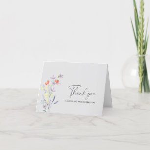 Boho Floral Wedding Danke-Card Dankeskarte