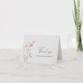 Boho Floral Wedding Danke-Card Dankeskarte (Vorderseite)
