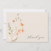 Boho Floral Wedding Danke-Card Dankeskarte (Vorderseite)