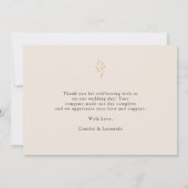 Boho Floral Wedding Danke-Card Dankeskarte (Rückseite)