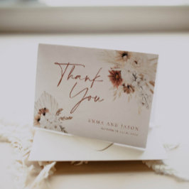 Boho Floral Wedding Danke-Card Dankeskarte
