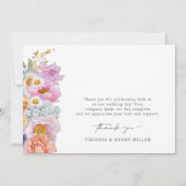 Boho Floral Wedding Danke-Card Dankeskarte (Rückseite)
