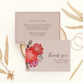 Boho Floral Wedding Danke Cards Einladung