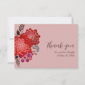 Boho Floral Wedding Danke Cards Einladung (Vorderseite)