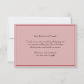 Boho Floral Wedding Danke Cards Einladung (Rückseite)