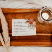 Boho Floral Wedding Details Card | Einladung