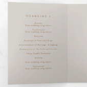 Boho Floral Wedding Dreifach Gefaltete Einladung (Innen Erste Seite)