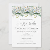 Boho Floral Wedding Einladung (Vorderseite)