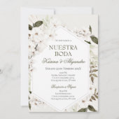 Boho Floral Wedding Einladung (Vorderseite)