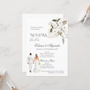 Boho Floral Wedding Einladung