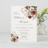 Boho floral wedding einladung (Stehend Vorderseite)