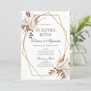 Boho Floral Wedding Einladung