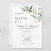 Boho Floral Wedding Einladung (Vorderseite)