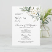 Boho Floral Wedding Einladung (Stehend Vorderseite)