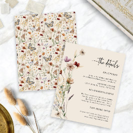 Boho Floral Wedding Enclosure Card Begleitkarte