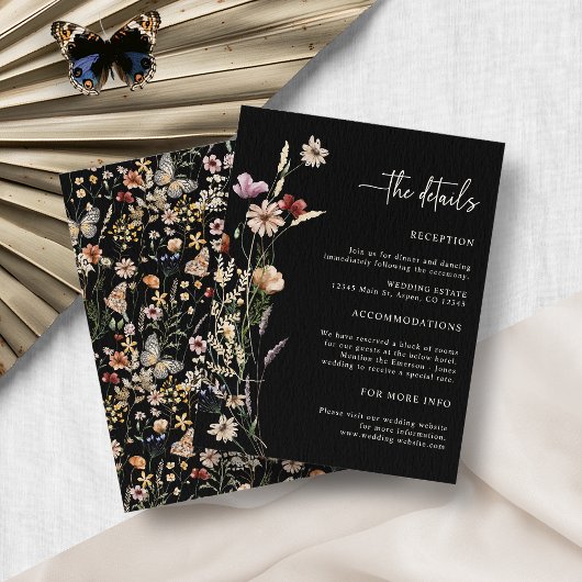 Boho Floral Wedding Enclosure Card Begleitkarte