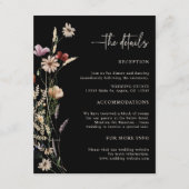 Boho Floral Wedding Enclosure Card Begleitkarte (Vorderseite)