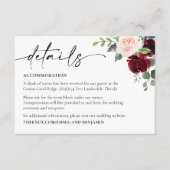 Boho Floral Wedding Enclosure Card Begleitkarte (Vorderseite)