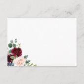Boho Floral Wedding Enclosure Card Begleitkarte (Rückseite)