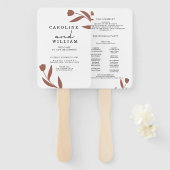 Boho Floral Wedding Fächer (Vorne und Hinten)