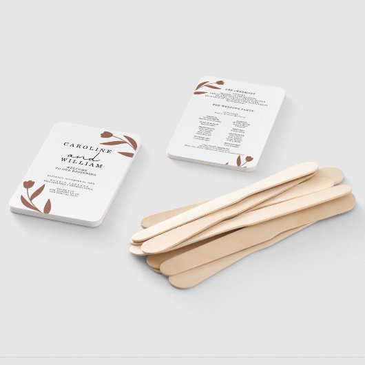 Boho Floral Wedding Fächer (Non-assembled)