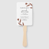 Boho Floral Wedding Fächer (Vorderseite)