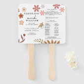 Boho Floral Wedding Fächer (Vorne und Hinten)