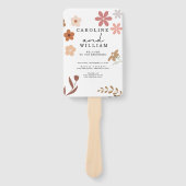 Boho Floral Wedding Fächer (Vorderseite)