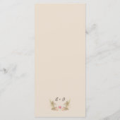 Boho Floral Wedding Flat Menu Menükarte (Rückseite)