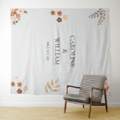 Boho Floral Wedding Foto Booth Backdropps Wandteppich (Beispiel (Horizontal))