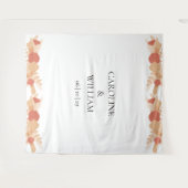 Boho Floral Wedding Foto Booth Backdropps Wandteppich (Vorderseite (Horizontal))