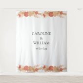 Boho Floral Wedding Foto Booth Backdropps Wandteppich (Vorderseite)